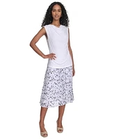Calvin Klein Petite Cowlneck Sleeveless Top