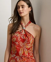 Lauren Ralph Women's Floral Georgette Halter Dress