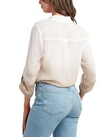 Bcx Juniors' Gauzy Dip-Dyed Shirt