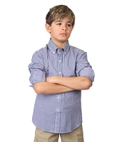 Tailorbyrd Big Boys Signature Gingham Long Sleeve Shirt
