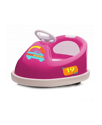 Best Ride On Cars 6 Volt Bumperz Kids Electric Battery Powered Ride On Bumper Car Vehicle with Power Indicator, Anti Collision Bar, and Music, Pink