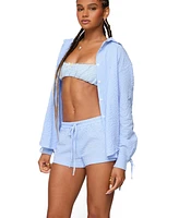 Edikted Women's Lira Oversized Gingham Button Up Shirt