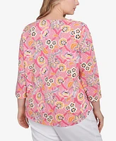 Ruby Rd. Plus Floral Knit Top
