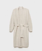 Mango Women's Long Knitted Cardigan Sweater