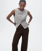 Mango Women's Straight Knitted Pants