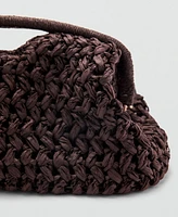 Mango Women's Natural Fiber Clutch Bag