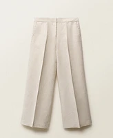 Mango Women's Linen Suit Pants