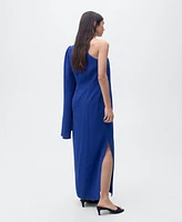 Mango Women's Long Flared Sleeve Dress