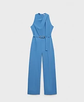 Mango Women's Belt Long Jumpsuit
