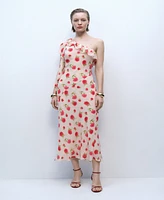 Mango Women's Floral Ruffled Dress