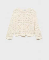 Mango Women's Oversized Openwork Knitted Sweater