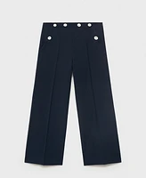 Mango Women's Contrasting Button Detail Straight Pants