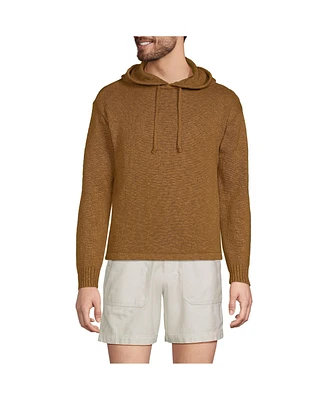 Lands' End Men's Textural Slub Hoodie Sweater