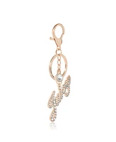 Juicy Couture Crystal Pave "Juicy" Script Keychain, Gold-Tone Bling Charm