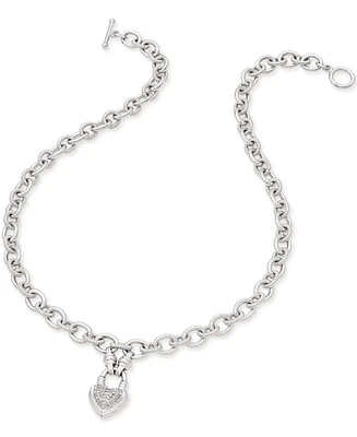 Diamond Heart Pendant Necklace (1/4 ct. t.w.) in Sterling Silver