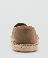 Mango Men's Jute Suede Espadrilles Round Toe Loafers