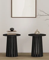 Manhattan Comfort 21.9" 2-Pc. Wood Layla Modern End Table Set