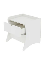 Manhattan Comfort 19.68" Wood Coney Mid-Century Modern 2-Drawer Nightstand