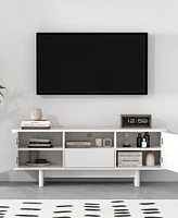 Manhattan Comfort 59" Wood Ella Modern 5-Shelf Tv Stand Fits TVs up to 55"