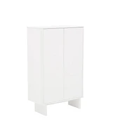 Manhattan Comfort 51.4" Wood Ella Modern 3-Shelf Accent Cabinet