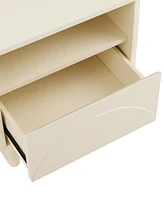 Manhattan Comfort 21.9" 2-Pc. Wood Ella Modern 2-Full Extension Drawer Nightstand Set