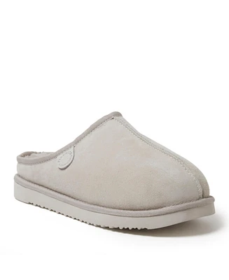Dearfoams Men's Fireside By Grafton Genuine Shearling Clog Slipper