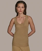 Donna Karan New York Women's Metallic Sweater Knit Tank Top