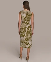 Donna Karan New York Women's Printed Sleeveless Dress