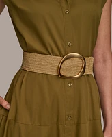 Donna Karan New York Women's Belted Cap-Sleeve Dress