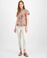 Tommy Hilfiger Women's Floral-Print Cotton Modern Camp Shirt