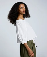 Kenneth Cole Women's Cropped Off-The-Shoulder Top