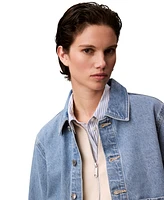 Calvin Klein Jeans Women's Cuffed Long-Sleeve Denim Jacket