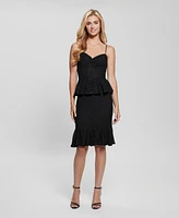 Guess Women's Lula Ruffle-Waist Sleeveless Lace Dress