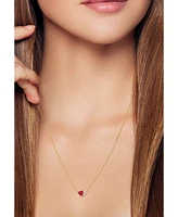 Rachel Zoe 14K Gold Plated Sterling Silver Dainty Two-Stone Heart Necklace