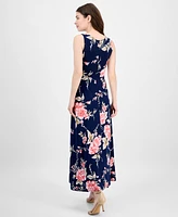 Sandra Darren Women's Floral-Print Sleeveless Maxi Dress