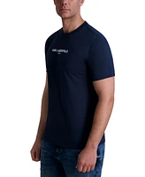 Karl Lagerfeld Paris Men's Core Short Sleeve Crewneck Logo T-Shirt