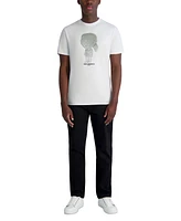 Karl Lagerfeld Paris Men's Short Sleeve Crewneck Rubberized Character Graphic T-Shirt