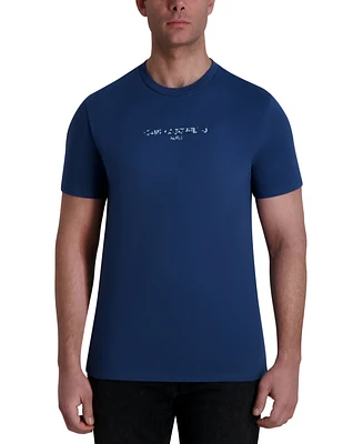Karl Lagerfeld Paris Men's Short Sleeve Crewneck Raised Camo Logo T-Shirt