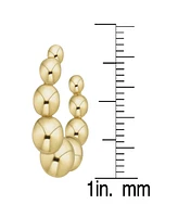 Macy's Ball Bead Hoop 14K Gold Plate Earrings