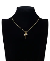 Unwritten Crystal Cross Charm Necklace