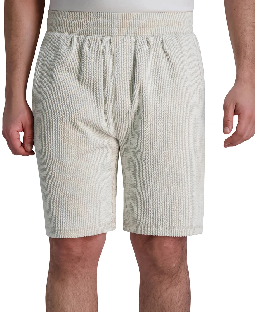 Karl Lagerfeld Paris Men's Relaxed-Fit Seersucker Shorts