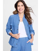 Olsen Women's Collarless Safari Jacket