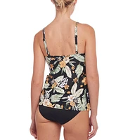 Lascana Women's Tropical Print Underwire Tankini Swimsuit Top