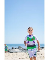 Toy Story Toddler Boys Pullover Rash Guard and Swim Trunks Outfit Set