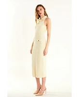 endless rose Women's Crochet Knit Midi Dress