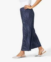 Cable & Gauge Women's Jacquard Sleeveless Tunic with Pant Matching Set