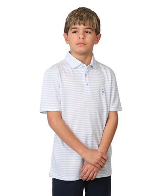 Tailorbyrd Boys Modal Pique Polo with Yarn Dye Stripes
