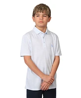 Tailorbyrd Boys Modal Pique Polo with Yarn Dye Stripes