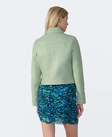 Furniq Uk Women's Bomber Leather Jacket, Created for Macy's