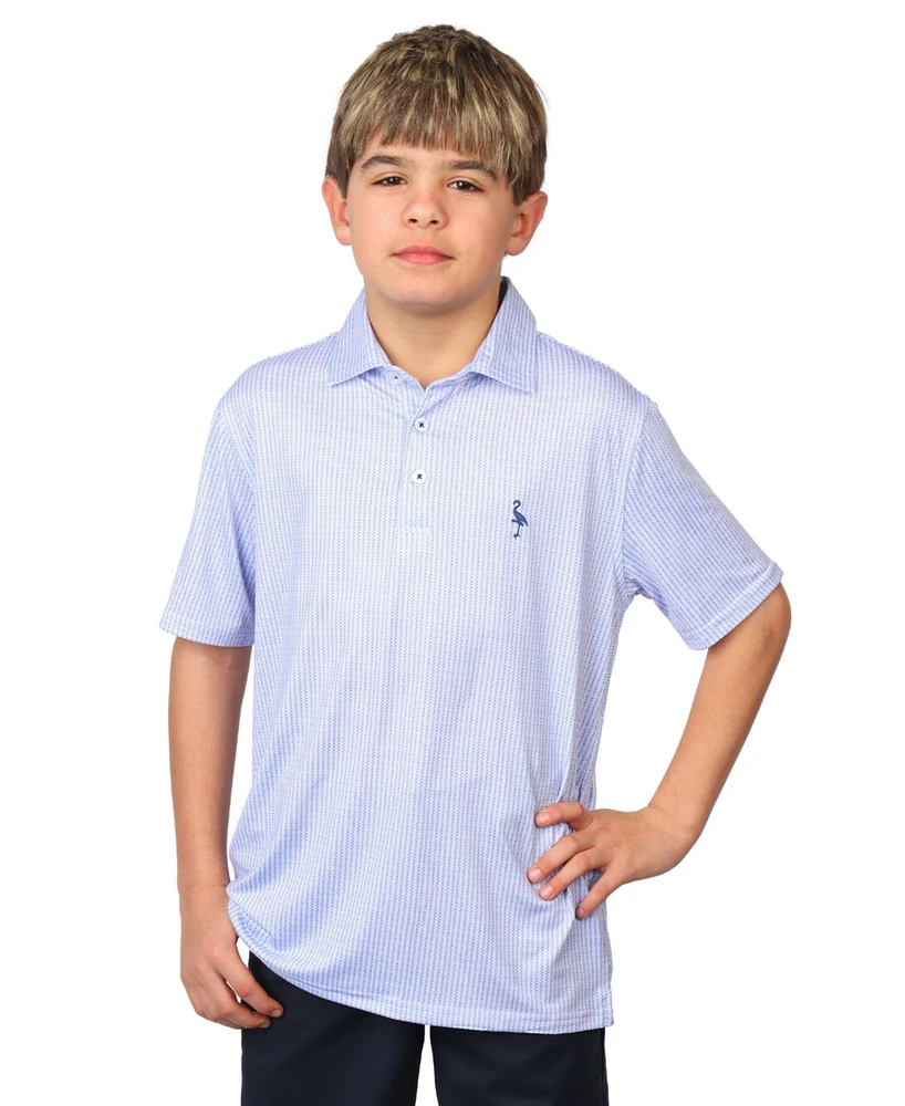 Tailorbyrd Boys Multi Dots Printed Performance Short Sleeve Polo